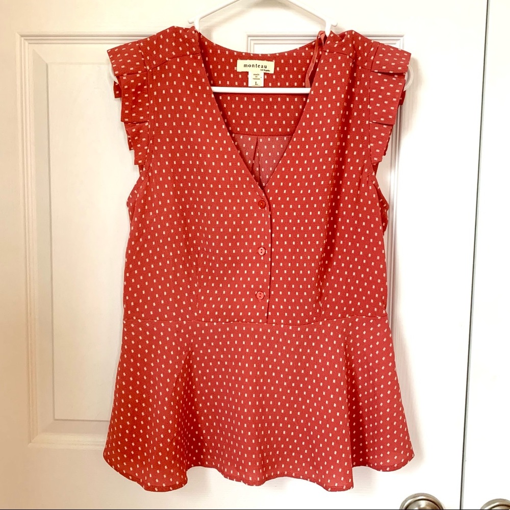 Monteau Frilly-Sleeved Top